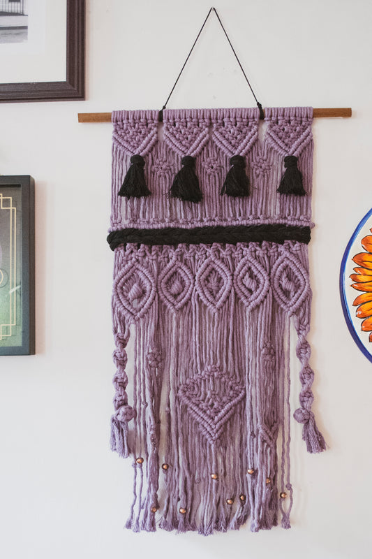 Lavender Macraweave Wall Tapestry