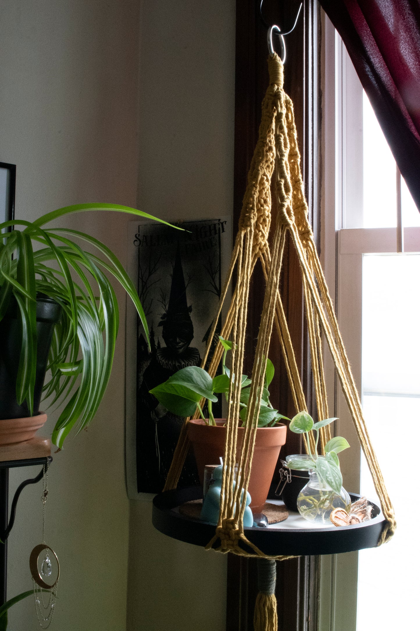 Macrame Floating Shelf