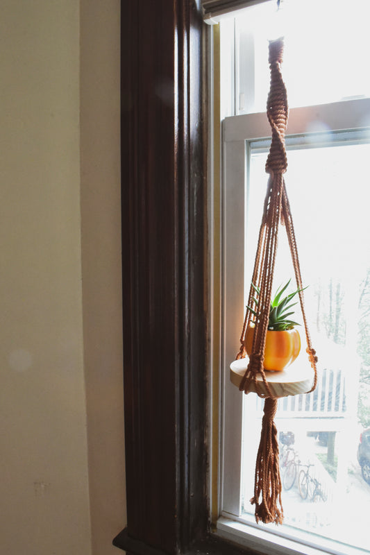 Mini Floating Macrame Shelf