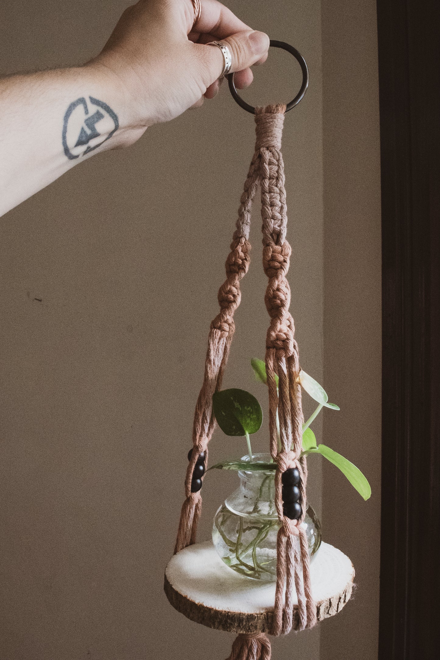 Mini Floating Macrame Shelf
