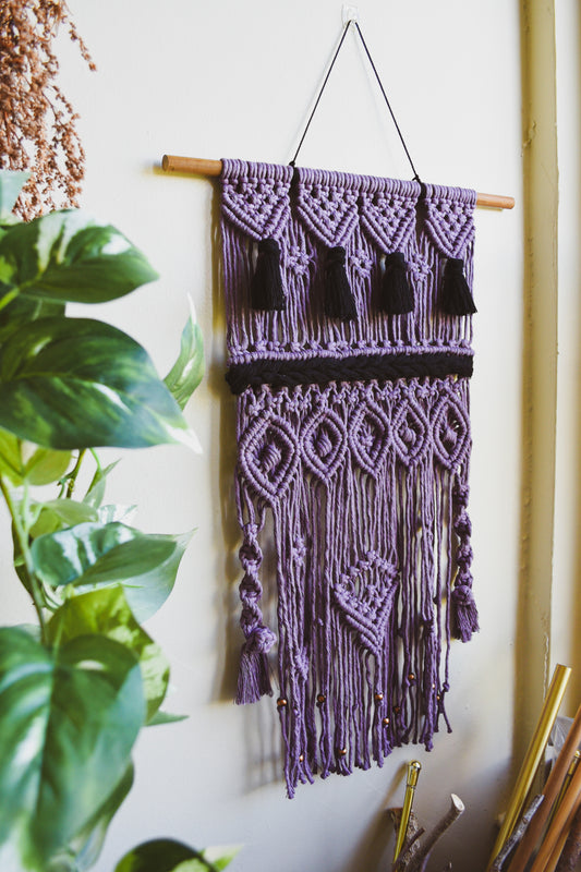 Lavender Macraweave Wall Tapestry