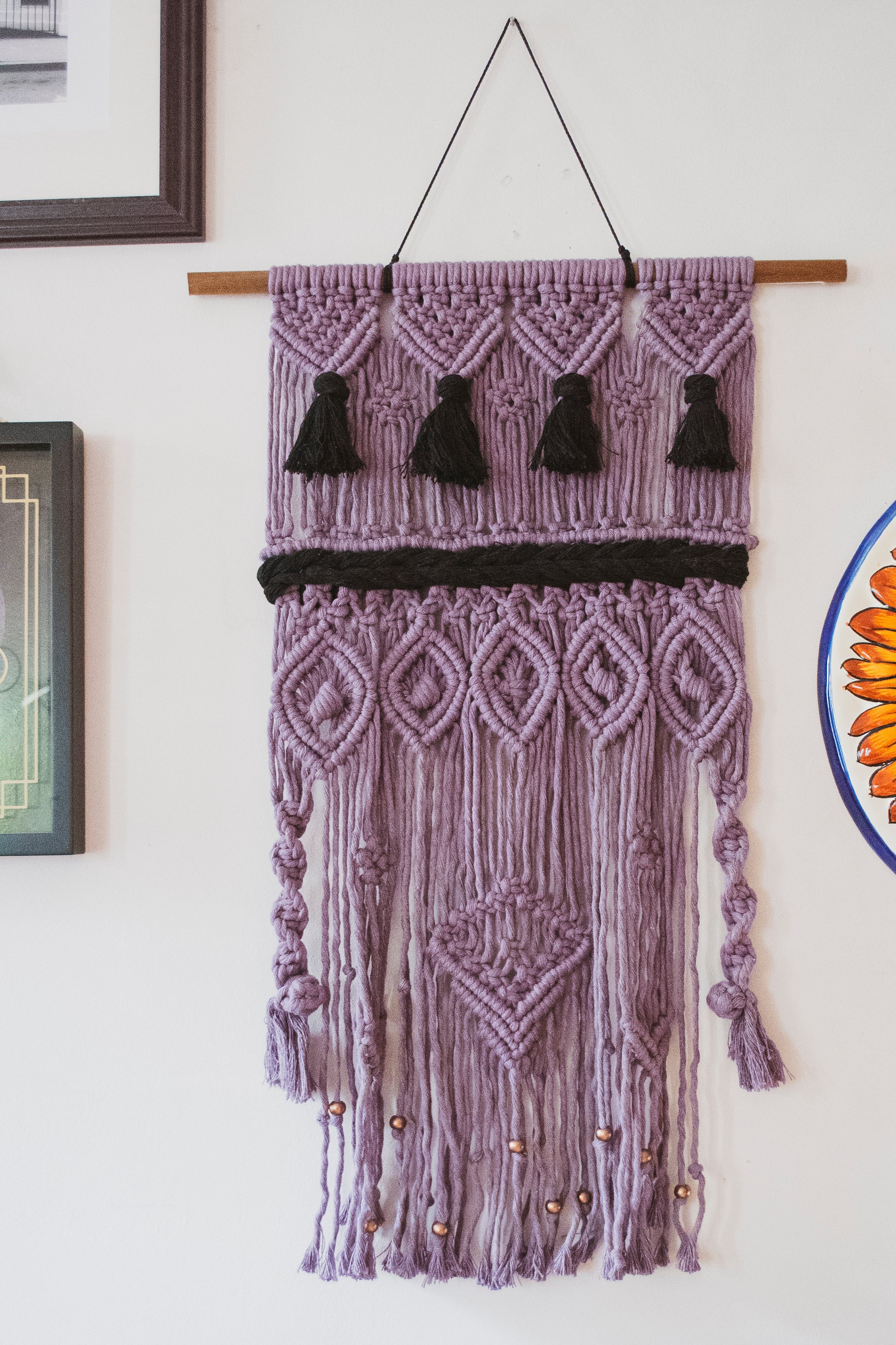 Lavender Macraweave Wall Tapestry
