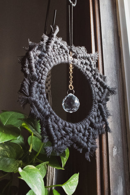 Macrame Mandala Suncatcher Hoop
