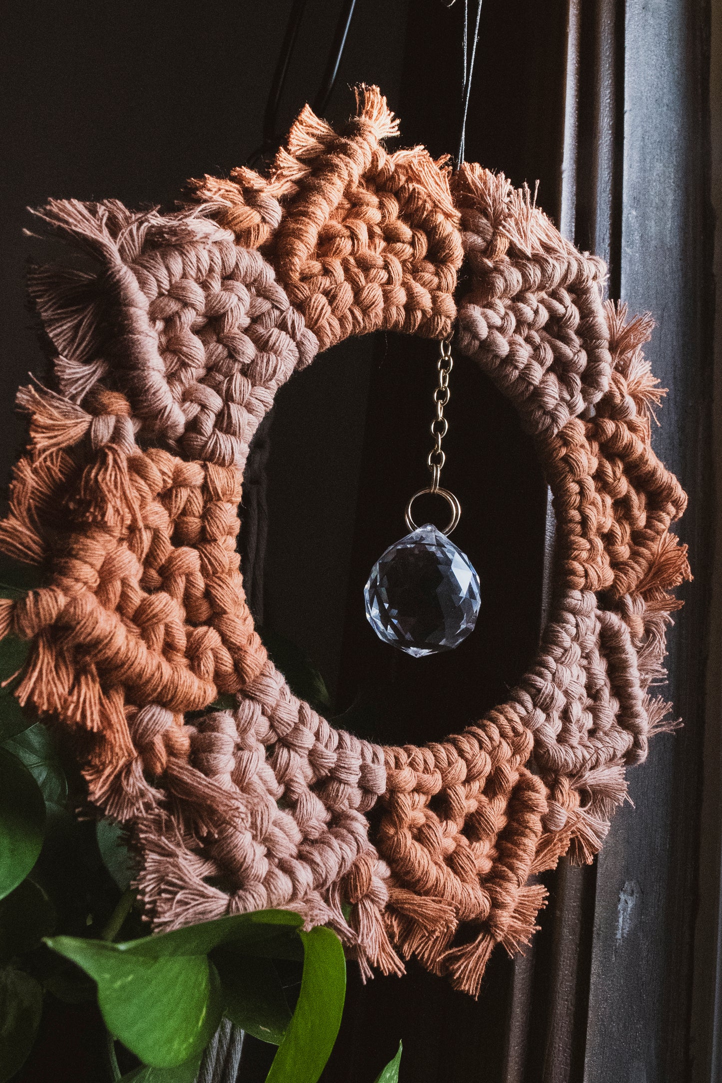 Macrame Mandala Suncatcher Hoop