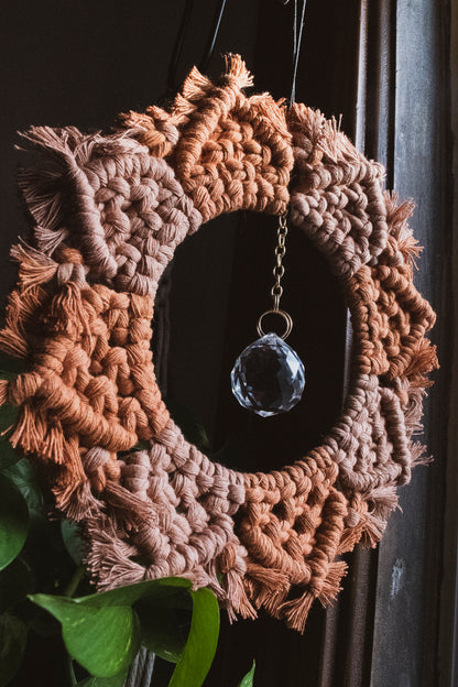 Macrame Mandala Suncatcher Hoop