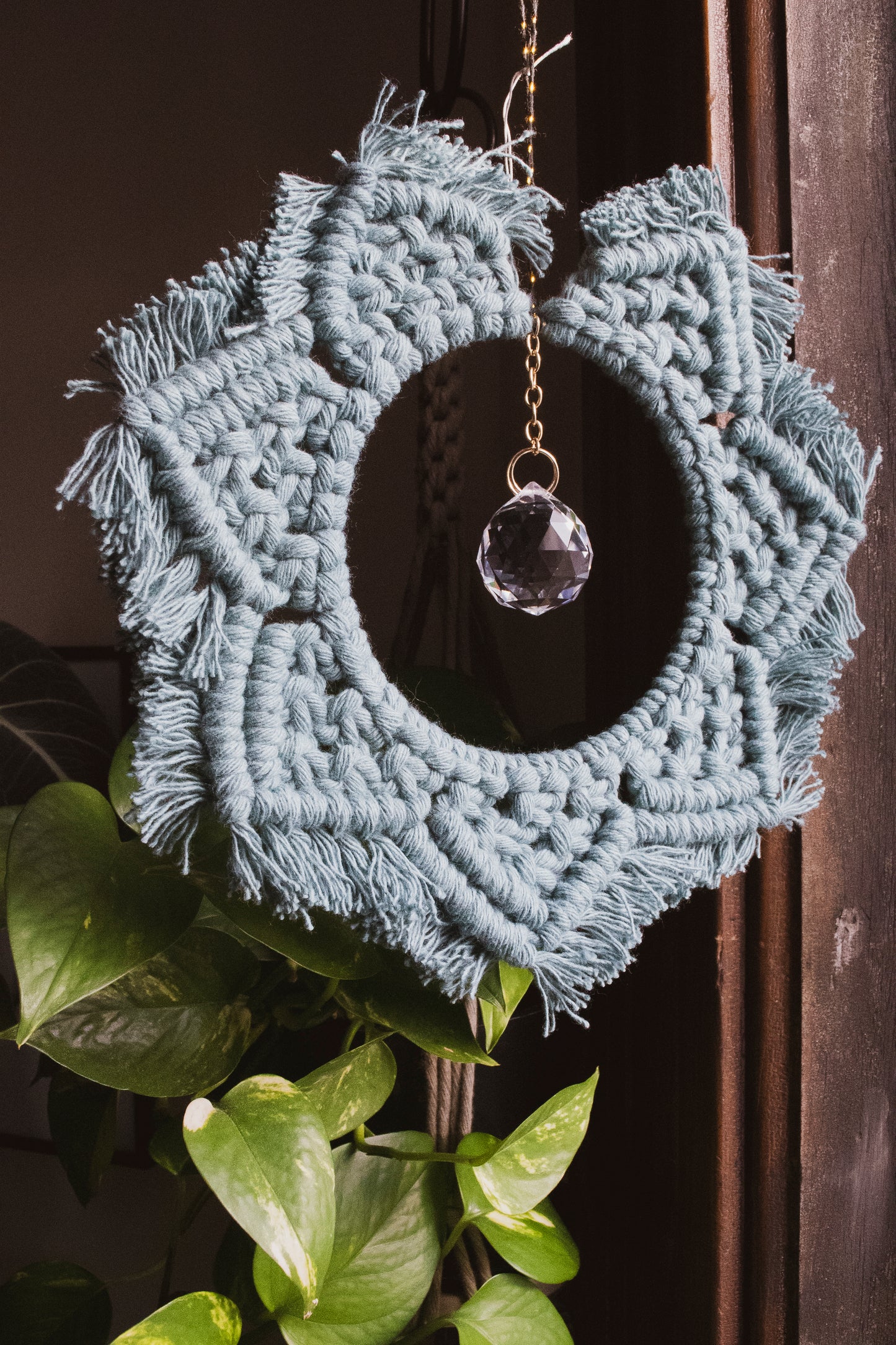 Macrame Mandala Suncatcher Hoop