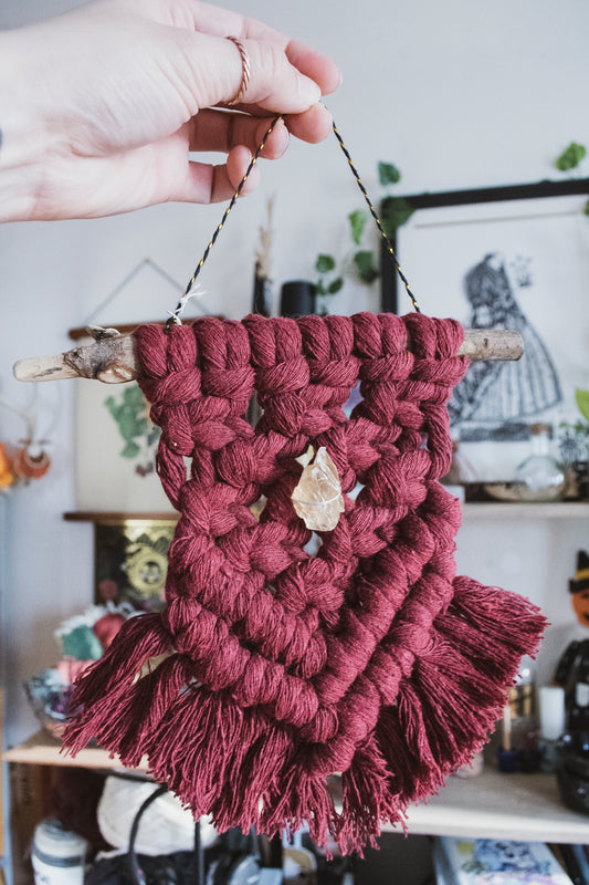 Chunky Burgundy Wall Hanging