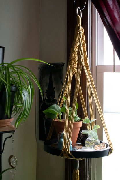 Macrame Floating Shelf
