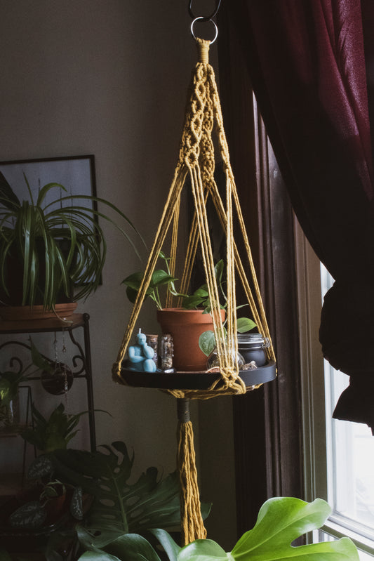 Macrame Floating Shelf