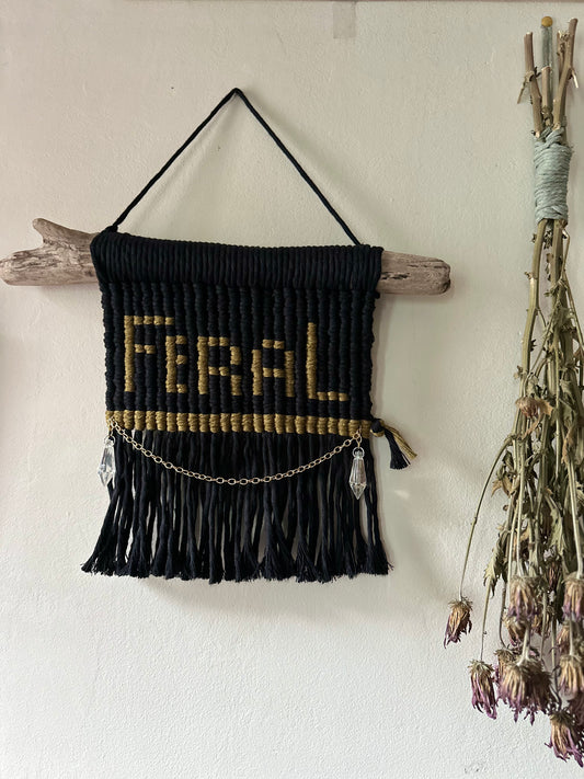 FERAL Macrame Banner